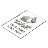 Carnet Fluffez le lapin. Carton noir monochrome (Côté gauche)