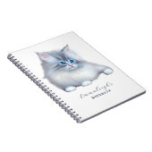 Carnet Fluffy blanc et gris Fluffy Kitten (Côté Droit)