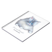 Carnet Fluffy blanc et gris Fluffy Kitten (Côté gauche)