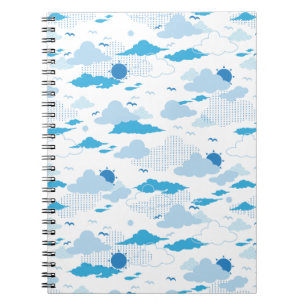 Carnet Fluffy Cloud Sunny White Sky Motif