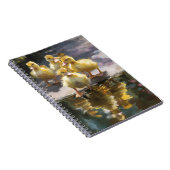 Carnet Fluffy Ducklings Pond Reflection Art (Côté Droit)