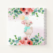 Carnet Fluffy Llama Illustration Flowers Girl Daily Diary (Dos)