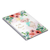 Carnet Fluffy Llama Illustration Flowers Girl Daily Diary (Côté Droit)