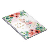 Carnet Fluffy Llama Illustration Flowers Girl Daily Diary (Côté Droit)