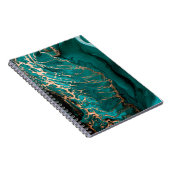 Carnet Fluide acrylique. Fluide vert foncé en oc abstrait (Côté Droit)