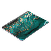 Carnet Fluide acrylique. Fluide vert foncé en oc abstrait (Côté gauche)