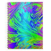 Carnet Fluide Arc-en-ciel Abstraits de peinture (Devant)