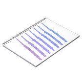 Carnet Fluide Musique rose violet bleu (Côté gauche)