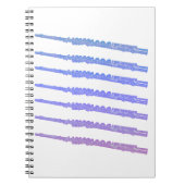 Carnet Fluide Musique rose violet bleu (Devant)