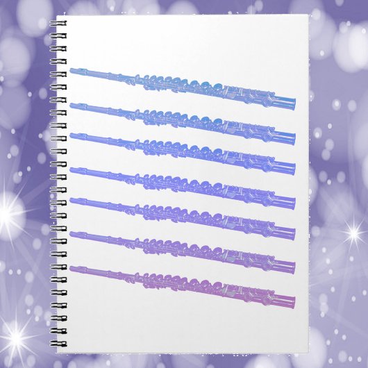Carnet Fluide Musique rose violet bleu