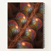 Carnet Fluorescent coloré Abstrait Nom fractal Brown (Dos)