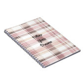 Carnet Flush Rose Creme bandes Brown (Côté Droit)