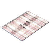 Carnet Flush Rose Creme bandes Brown (Côté gauche)