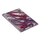 Carnet Flux Abstrait Gris Violet Crimson (Côté Droit)