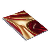 Carnet Flux Abstrait moderne Art-Rouge et Or- (Côté Droit)