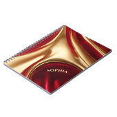 Carnet Flux Abstrait moderne Art-Rouge et Or- (Côté gauche)