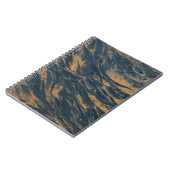 Carnet Flux de cuivre bleu foncé Texture Abstraite (Côté gauche)