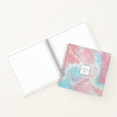 Carnet Flux de peinture liquide Abstrait rose/bleu ID797 (Intérieur)