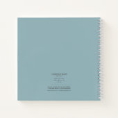 Carnet Flux de peinture texture Abstraite Turquoise/Jaune (Dos)