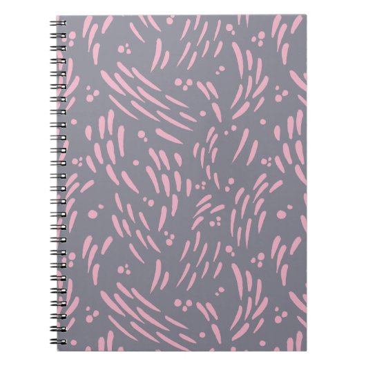 Carnet Flux en gris et rose (Devant)
