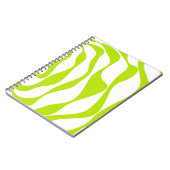 Carnet Flux et Reflux 4 en vert citron et blanc (Côté gauche)
