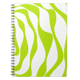 Carnet Flux et Reflux 4 en vert citron et blanc