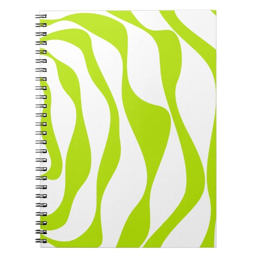 Carnet Flux et Reflux 4 en vert citron et blanc (Devant)