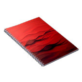 Carnet Flux Rouge Écarlate – Vagues Abstraites Rouges de (Côté Droit)