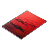 Carnet Flux Rouge Écarlate – Vagues Abstraites Rouges de (Côté gauche)