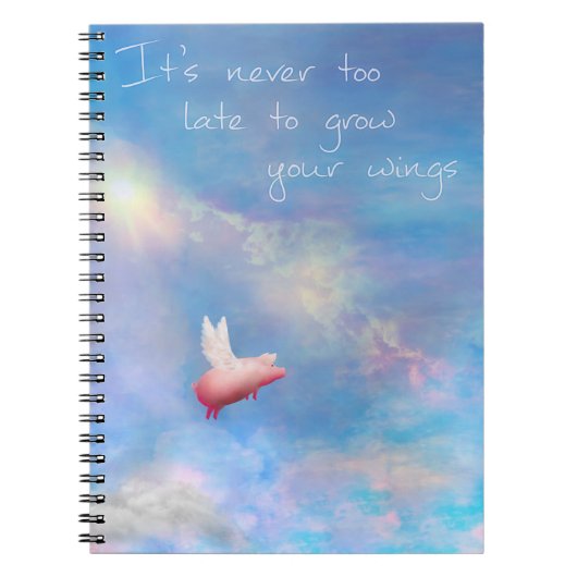 Carnet Flying Pig Grow Your Wings (Devant)