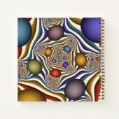 Carnet Flying Up, Colorful Moderne Nom fractal Abstrait (Dos)