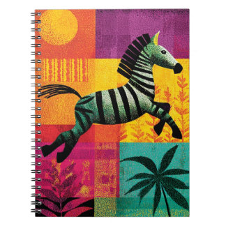 Carnet Flying Zebra Jungle Pop