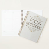 Carnet Focus - Design Serif élégant (Devant avec enveloppe)