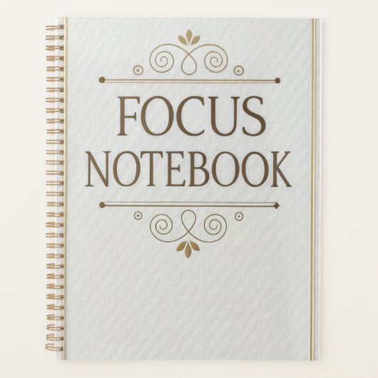 Carnet Focus - Design Serif élégant (Devant)