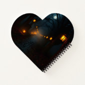 Carnet Foggy Lantern Path Halloween Notebook (Dos)