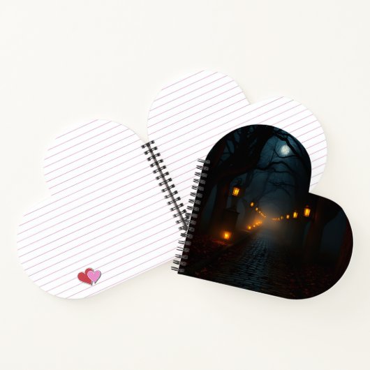 Carnet Foggy Lantern Path Halloween Notebook (Intérieur)