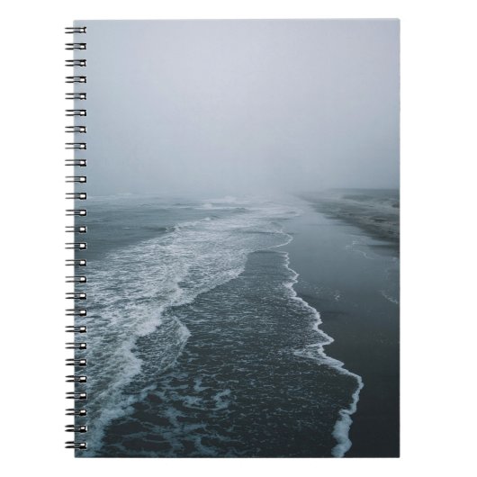Carnet Foggy Shoreline Ocean Waves (Devant)