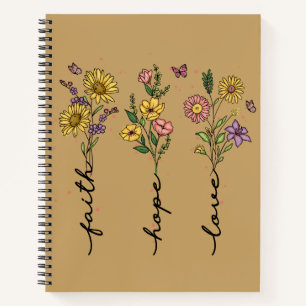 Carnet Foi Espoir Amour Floral   Inspirant Chrétien