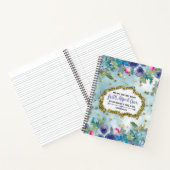 Carnet Foi, Espoir et Amour avec Fleurs Aquarelles (Intérieur)