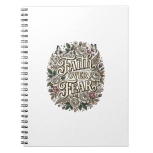Carnet Foi sur la peur papillon floral vintage