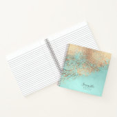 Carnet Foil Abstrait Or Turquoise ID775 (Intérieur)