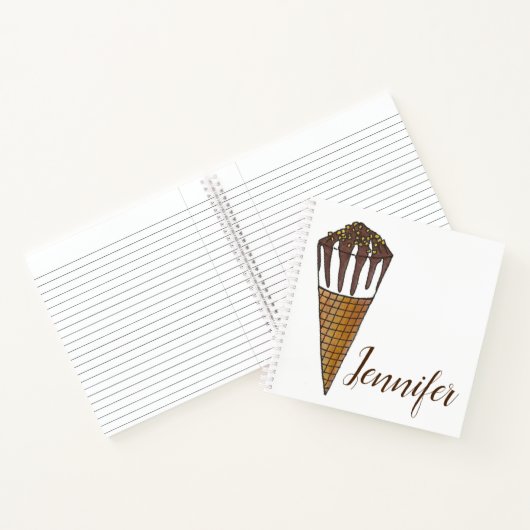 Carnet Foin Vanille Crème glacée Nutty Nuts Buddy Cone (Intérieur)