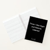 Carnet Fois où j'avais raison et où personne n'a écouté (Intérieur)