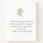 Carnet Foliage simple |avec devis | WEDDING PLANNER (Dos)