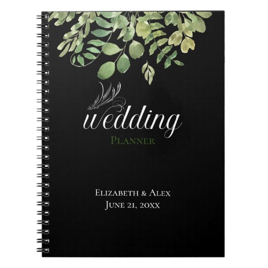 Carnet Foliage simple, Wedding planner (Devant)