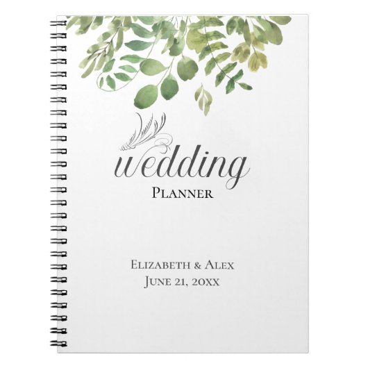 Carnet Foliage simple, Wedding planner (Devant)