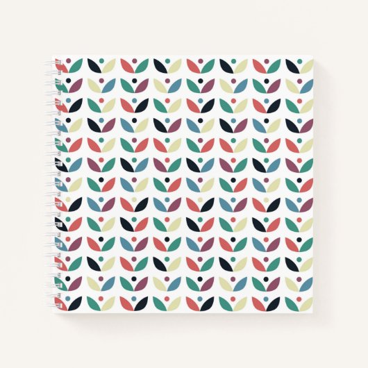 Carnet Folk Art Floral Motif géométrique (Devant)