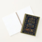 Carnet Folk Art Forest Nature, Faux Stitch Navy Linen  (Intérieur)