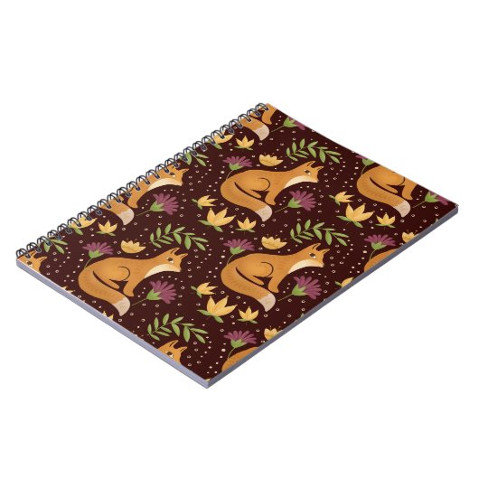 Carnet Folk Foxes Spiral Notebook (Côté gauche)