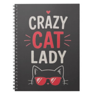 Carnet Folle Dame aux Chats Drôle Mignon Design pour Amou